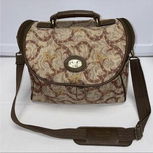 Vintage Diane Von Furstenberg DVF tapestry weekender Travel train case luggage